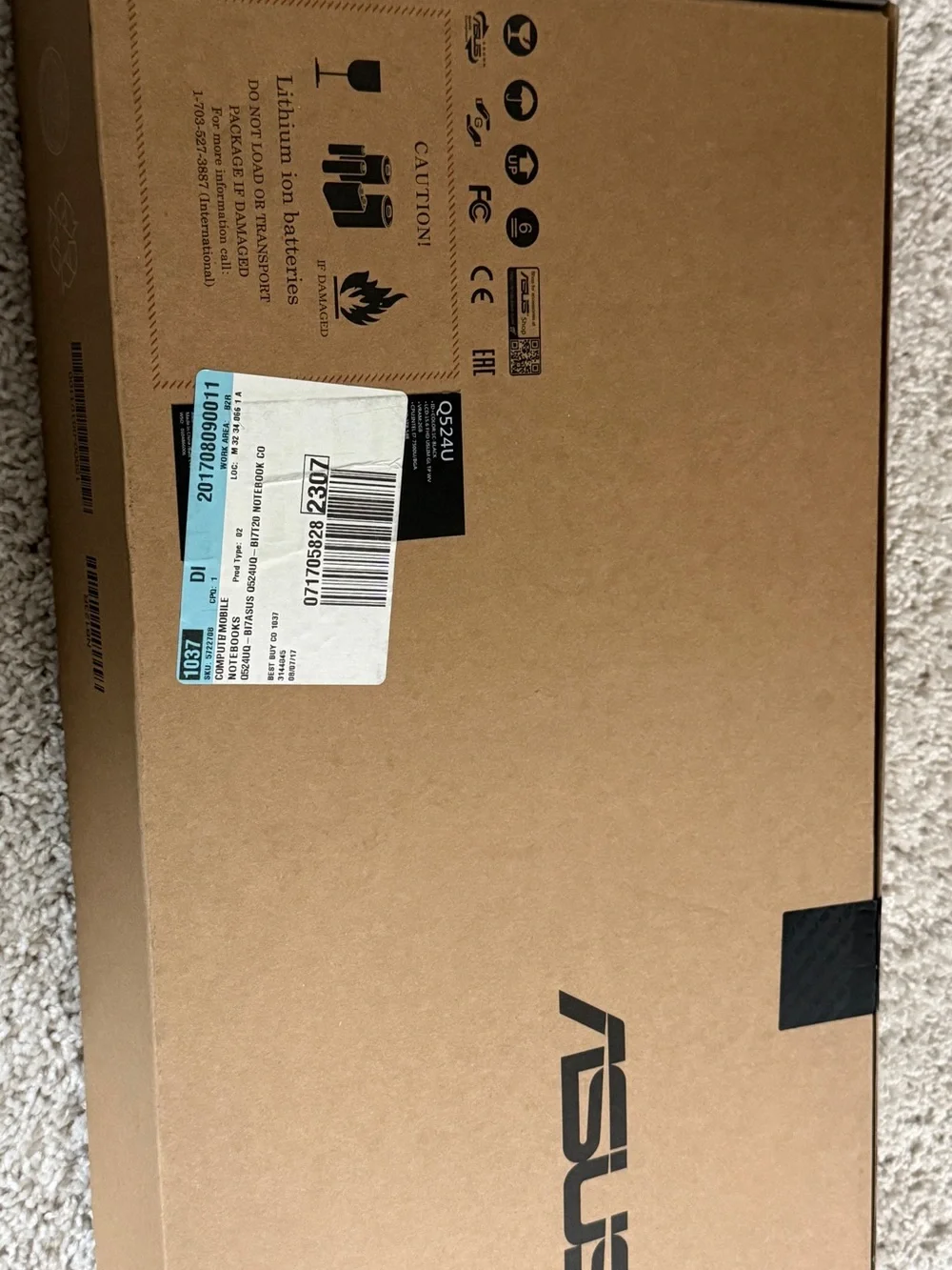 ASUS *Brand New * Black Laptop with Windows and Eye detection